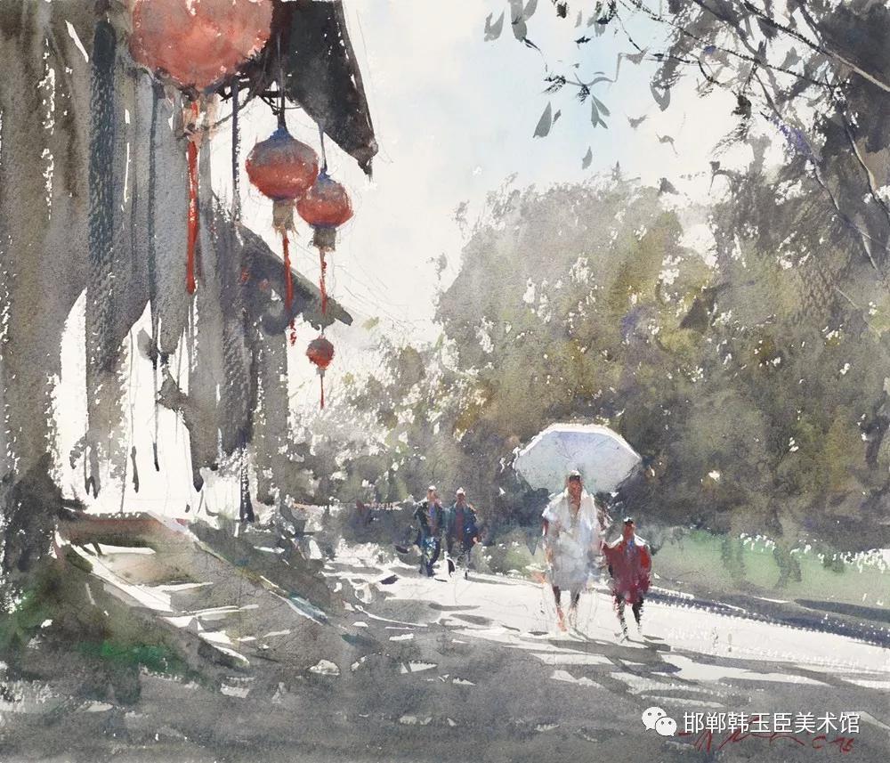 午后漫步，杭州 32×38cm 2018